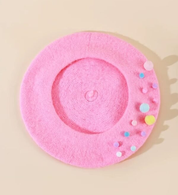 inside material of cute colorful beret