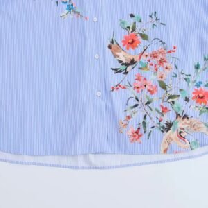 bottom of elegant colorful blouse