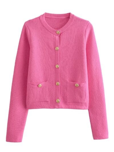 elegant colorful cardigan on the white background