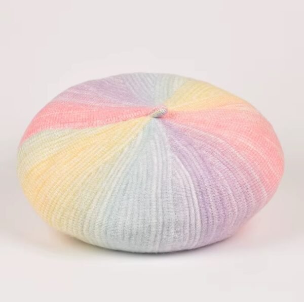 gradient colorful beret on the white background