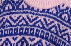 material of old-fashion colorful sweater