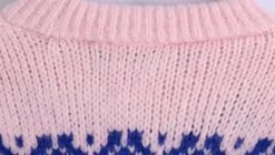 neck of old-fashion colorful sweater