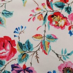 floral pattern of old-fashioned colorful dress