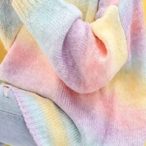 material of pastel colorful sweater