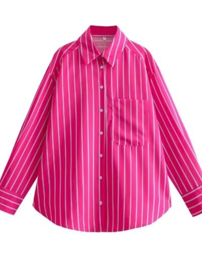 pink colorful blouse on the white background