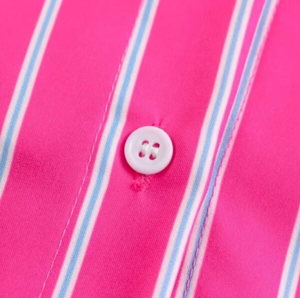 button of pink colorful blouse