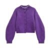 purple cardigan on the white background