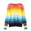 rainbow sweater on the white background