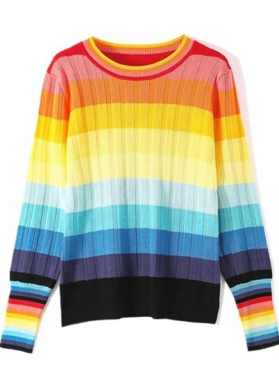 rainbow sweater on the white background