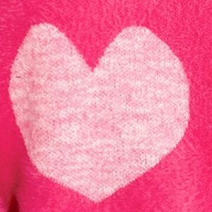 the heart pattern of romantic colorful sweater