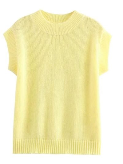 short-sleeved colorful sweater on the white background