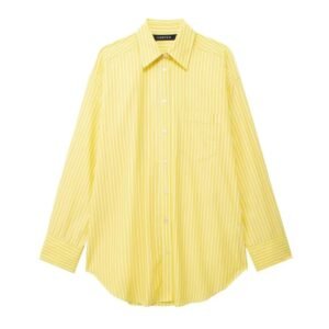 yellow colorful blouse on the white background