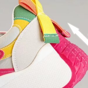 platform of casual colorful sneakers