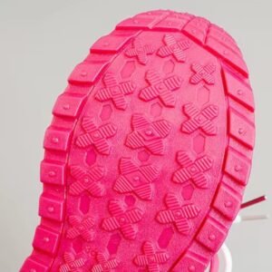 pink sole of casual colorful sneakers