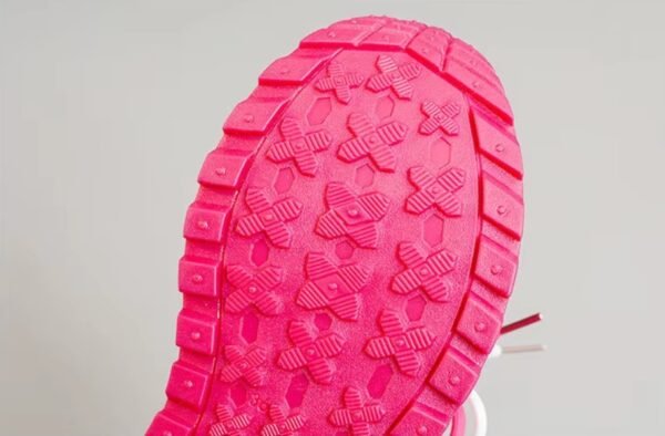 pink sole of casual colorful sneakers