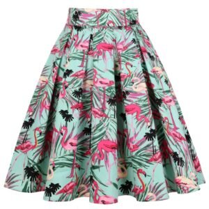 colorful flamingo skirt on the white background