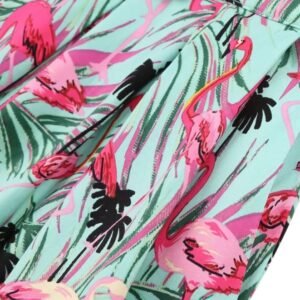 flamingo pattern of colorful flamingo skirt