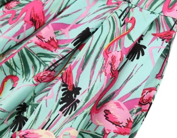 flamingo pattern of colorful flamingo skirt