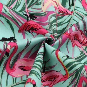 material of colorful flamingo skirt