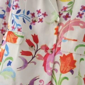 bottom part of colorful floral blazer