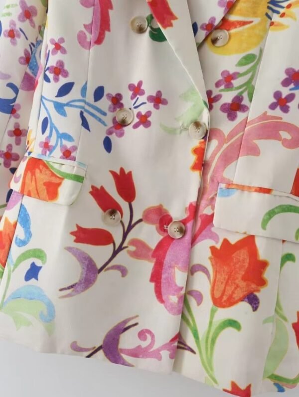 bottom part of colorful floral blazer