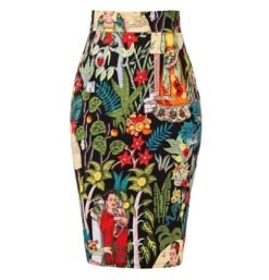 colorful pencil skirt on the white background
