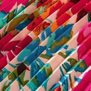 pleated material of colorful pleated skirt