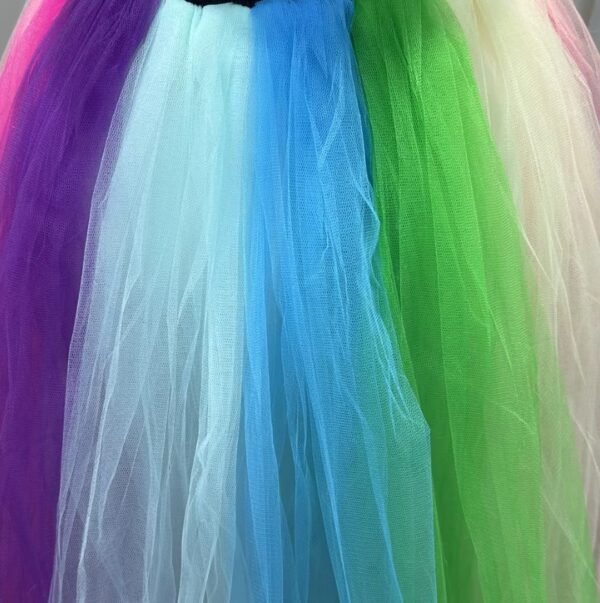 material of colorful princess skirt