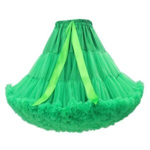 green colorful puffy skirt on the white background