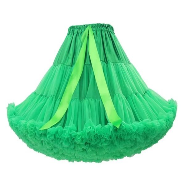 green colorful puffy skirt on the white background