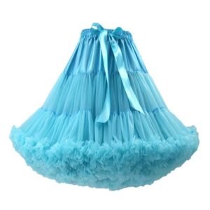 light blue colorful puffy skirt on the white background