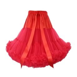 red colorful puffy skirt on the white background