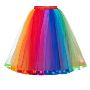 colorful tutu skirt on the white backgorund