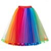 front view of colorful tutu skirt on the white background