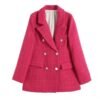 pink colorful tweed blazer on the white background