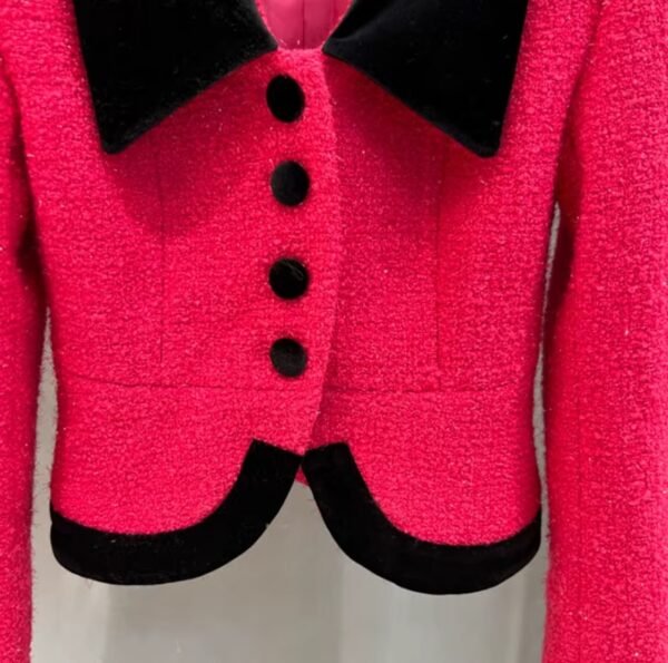 bottom part and buttons of elegant colorful blazer