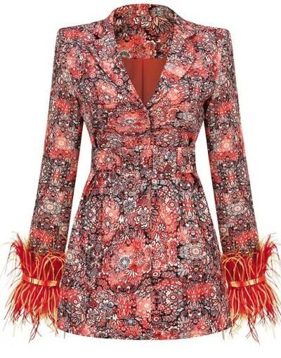 festive colorful blazer on the white background