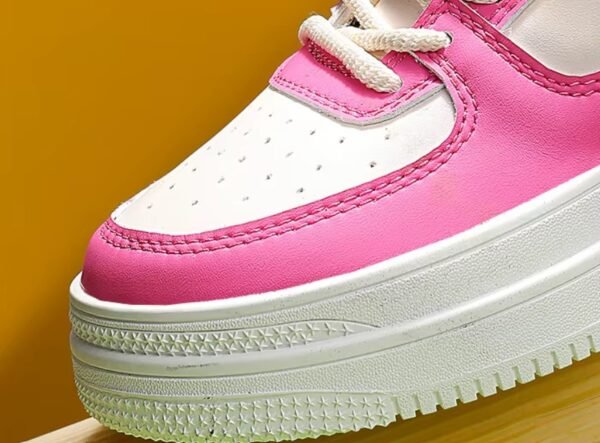 upper part of sole of high colorful sneakers