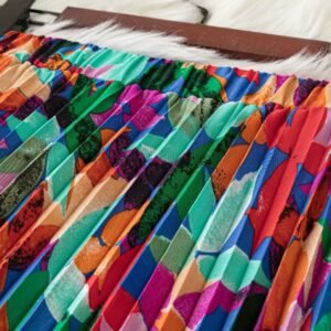 waistline of multi color maxi skirt