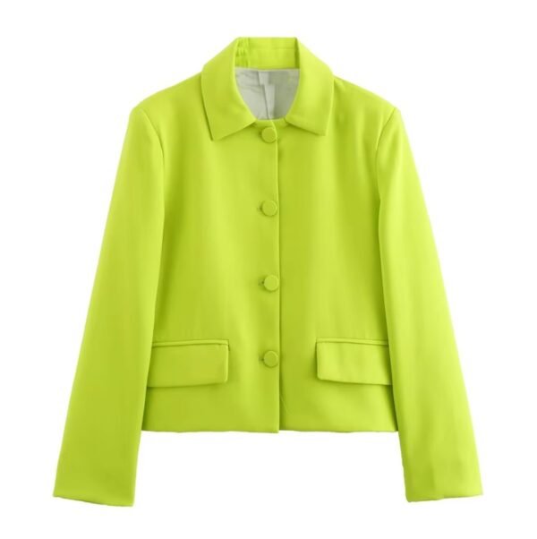 neon yellow blazer on the white background