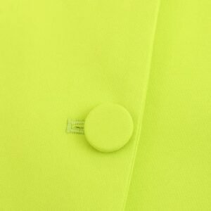 button of neon yellow blazer