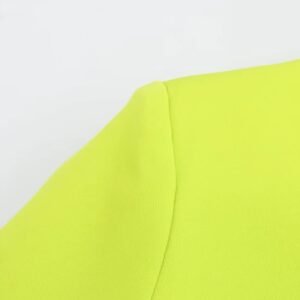 shoulder part of neon yellow blazer