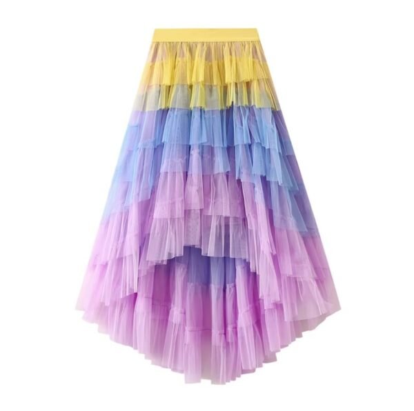 pastel colorful skirt on the white background