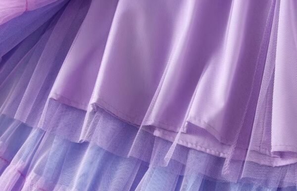 layers of pastel colorful skirt