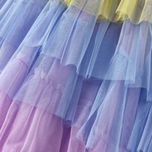 material of pastel colorful skirt