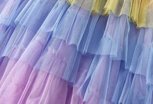 material of pastel colorful skirt