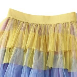 waistline of pastel colorful skirt