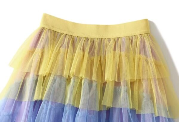 waistline of pastel colorful skirt