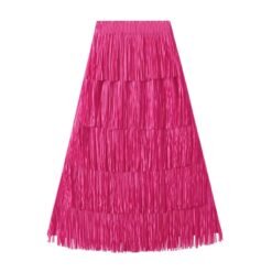 pink tassel skirt on the white background
