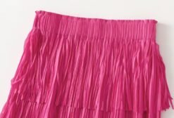 waistline of pink tassel skirt